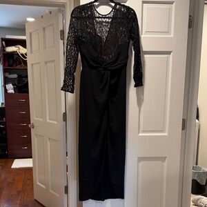 Chic Black Lace Wedding Dress